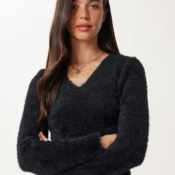 Happiness istanbul Women Pullover with Fuzzy Detail-picture-25
