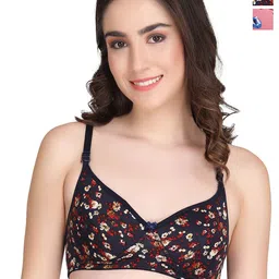 Liigne Pack Of 2 Women Floral Printed Full Coverage Lightly Padded Cotton Bra-image-72