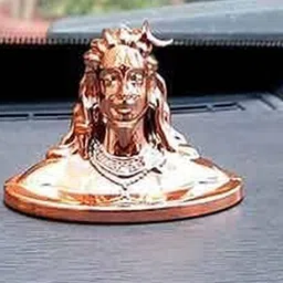 apka mart Bronze-Toned Adiyogi Shiva For Car Dash Board Showpiece image 2
