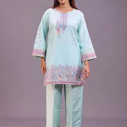 SWI Stylish Printed Round Neck Tunic With Trousers Co-Ords-picture-14