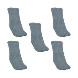 MUKHAKSH Men Pack of 5 Pure Cotton Ankle-Length Socks-image-62
