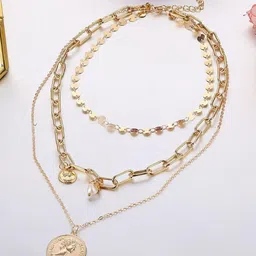 Arzonai Gold-Toned Metal Necklace image 4