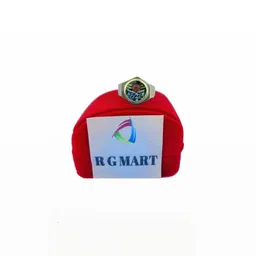 R G MART Unisex Gold-Plated Mahakal Rudraksha Yantra Star Brass Finger Ring image 2