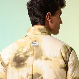 HRX by Hrithik Roshan Tie and Dye Printed Mock Collar Padded Jacket image 2