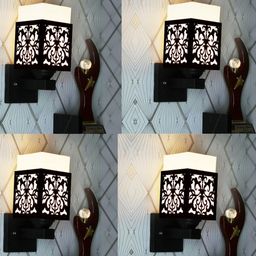 Gojeeva Brown Wood Square Wall Lamps-picture-38