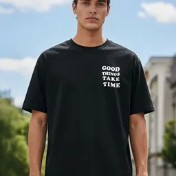 MaverIQ Men Printed Oversized Cotton T-shirt image 5