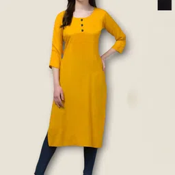 Coft Selection Of 2 Round Neck Three-Quarter Sleeves A-Line Kurta-picture-38