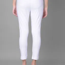 Comfort Lady Women Pack Of 2 Linen Cotton Elastic Waist Pencil Trousers image 3