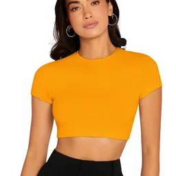 Fashion2wear Crepe Crop Top image 5