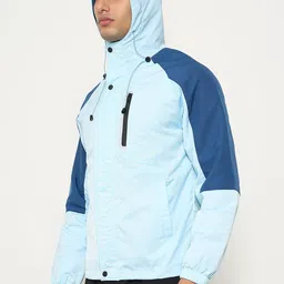 Ajile by Pantaloons Stand Collar Colourblocked Bomber Jacket With Zip Detail image 4