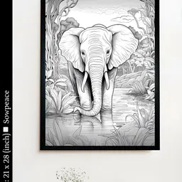 SOWPEACE White & Black 1 Piece Canvas Birds and Animals Wall Photographs-picture-25