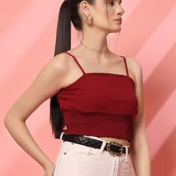 STYLECAST X KASSUALLY Shoulder Straps Bralette Crop Top image 3