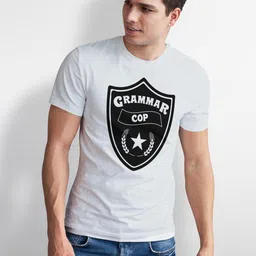 Seekbuylove Men Typography Printed Short Sleeves Round Neck Regular Fit Bio Finish T-shirt image 2