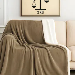 bsb home Beige & Cream-Coloured Heavy Winter 400 GSM Blanket-picture-16