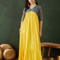InWeave Ethnic Motifs Maxi Dress-picture-52