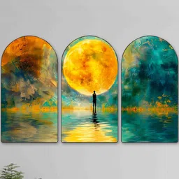 Myntra Elegant Homes Multicoloured Set of 3 Piece MDF Other Wall Paintings-picture-22