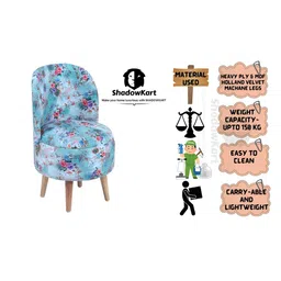 Shadowkart Set Of 2 Blue & Pink Printed Wooden Ottomans image 4