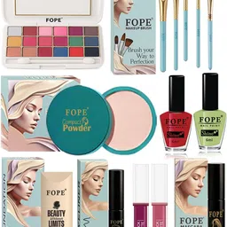 FOPE Set Of 14 Foundation Compact Mascara Lipstick Nail Polish & Brush Set-picture-35