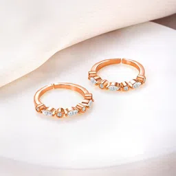 Peora Rose Gold-Plated Toe Rings-picture-10