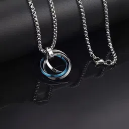 kazare Rhodium-Plated Geometric Pendants with Chains image 3