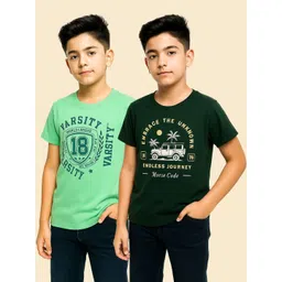 RASPY Kids Pack of 2 Cotton Printed Tshirts-picture-28