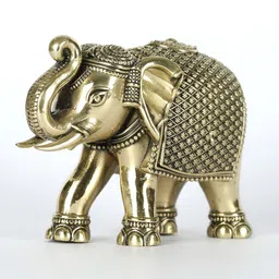 Exotic India Gold-Toned Textured Figurine Showpiece-image-3