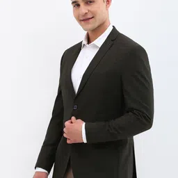 Allen Solly Checked Slim-Fit Single-Breasted Formal Blazer image 3