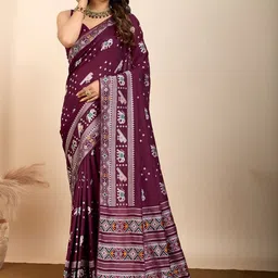 YAMUNE Ethnic Motifs Zari Art silk Handloom Mysore Silk Saree-picture-26