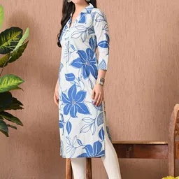 KEOSA Women Floral Printed Indie Florals Kurta image 2