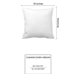 house this Beige Cotton and Satin Solid 16x16 inches Cushion Covers (Set of 3) image 2