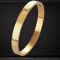 MYKI Unisex Gold-Plated Stainless Steel Kada Bracelet-picture-20