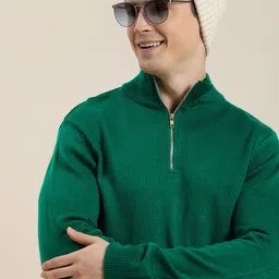 HERE&NOW Mock Collar Self-Design Pullover image 1