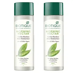 Biotique Set of 2 Morning Nectar Visibly Flawless Skin Moisturizer - 190 ml each image 1