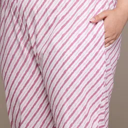 Readiprint Plus Size Floral Printed Mirror Work Pure Cotton Kurta Set image 3