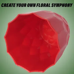 Kuber Industries White 5 Pcs Textured Flower Pot image 2