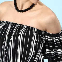 QUIERO Women Black Printed Vacay Attire image 3