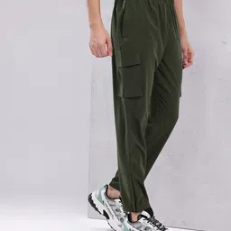 HRX by Hrithik Roshan Men Brand Logo Print Rapid-Dry Training Cargos with Side Slits image 4