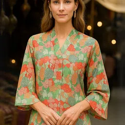 KALINI Women Printed Cotton Blend Kurta Sets image 2