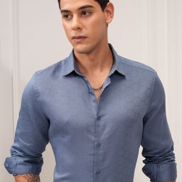 HIGHLANDER Men Slim Fit Opaque Casual Shirt-picture-22