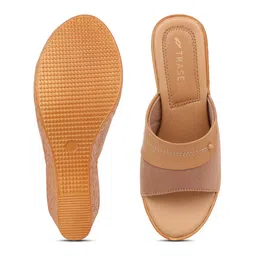 TRASE Suede Wedge Sandals with Bows image 5