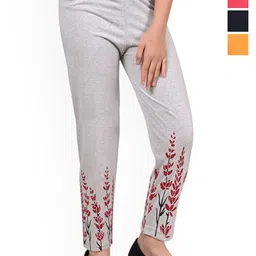 BAESD Girls Pack Of 4 Printed Cotton Lounge Pants-picture-32