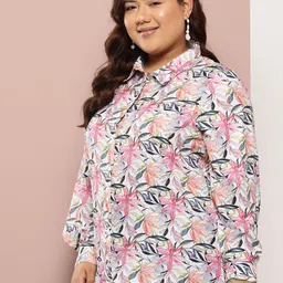 Sztori Plus Size Floral Printed Shirt image 1