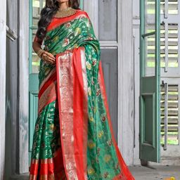 Anouk Rustic Floral Art Silk Banarasi Saree-picture-38