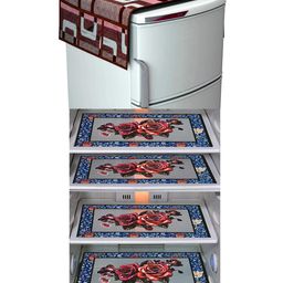 Dakshya Industries Fridge Top Cover and Fridge Mat Combo Set of 5-picture-0