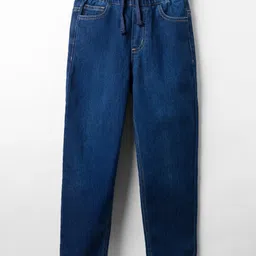 Pine Kids Denim Woven Full Length Solid Color Washed Jeans - Blue-picture-15