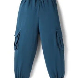 Olio Kids Looper Knit Full Length Lounge Pants with Cargo Pockets - Navy Blue image 2