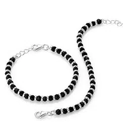 Jewar Mandi Silver-Plated Artificial Stones Anklet image 2