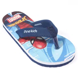 Pine Kids Spider Man Printed Slip On Flip Flop - Blue image 3