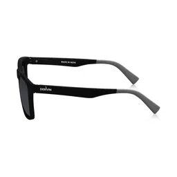 Dervin Unisex Grey Lens & Black Square Sunglasses with image 5
