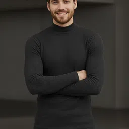 Genzy Men Turtle Neck Slim Fit T-shirt-picture-15